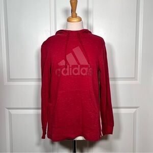 Adidas Red Relaxed Hoodie